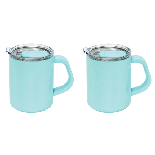 2PK Annabel Trends The Big Mug 470ml Double Walled Stainless Steel - Blue