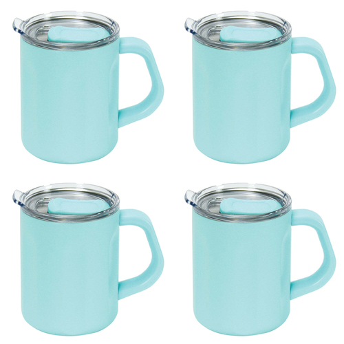 4PK Annabel Trends The Big Mug 470ml Double Walled Stainless Steel - Khaki