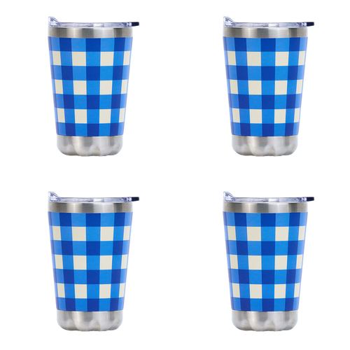 4PK Annabel Trends 270ml Stainless Steel Coffee Mug - Cobalt Check