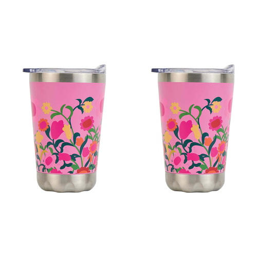 2PK Annabel Trends 270ml Stainless Steel Coffee Mug - Flower Patch