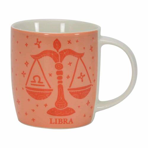 Annabel Trends Coffee Mug Zodiac Libra 350ml Cup w/ Handle - Orange