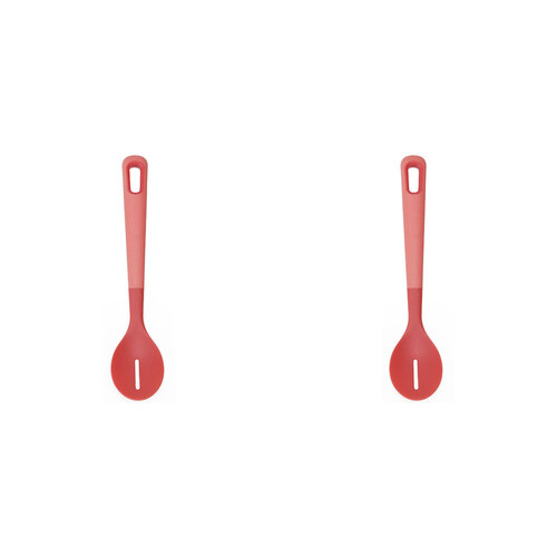 2PK eKu Upcycle Soft Grip Kitchen Slotted Spoon - Salmon Pink