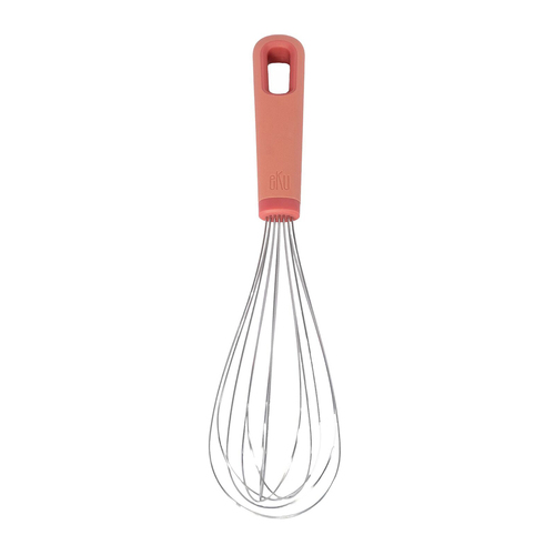 eKu Upcycle Soft Grip Kitchen Balloon Whisk - Salmon Pink