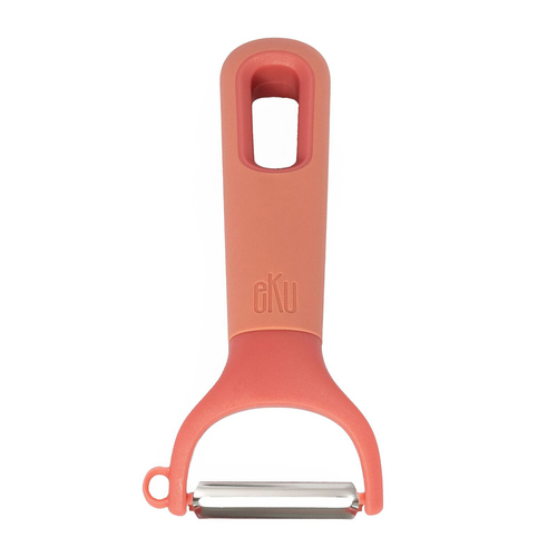 eKu Upcycle Soft Grip Kitchen Y Peeler - Salmon Pink