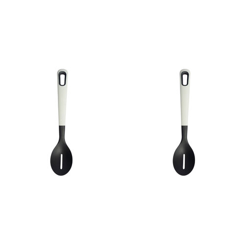 2PK eKu Upcycle Soft Grip Slotted Spoon - Caviar Black