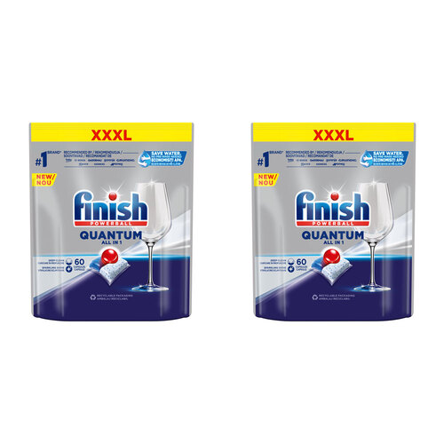 2PK 60pc Finish Powerball Quantum All-in-1 Dish Washing Tablets