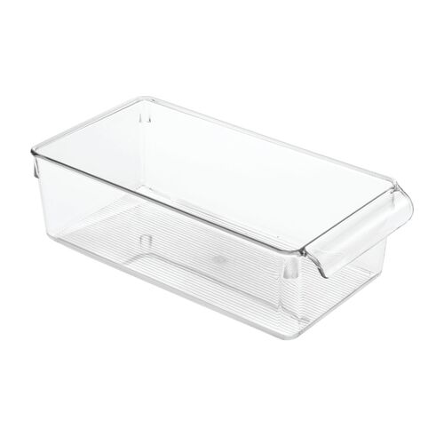 iDesign Linus Pullz 28x15.2cm Storage Organiser Bin - Clear