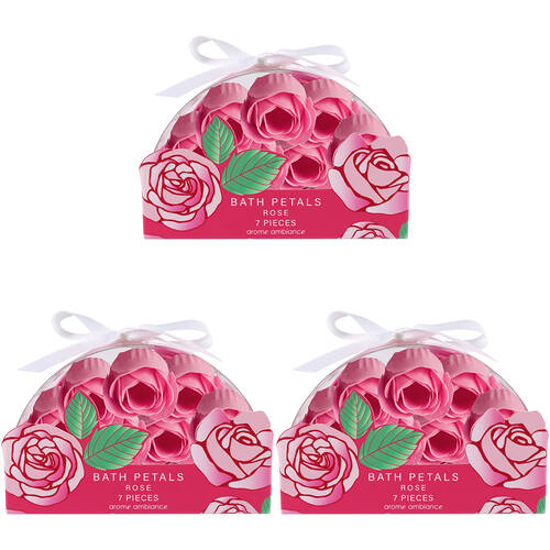 21pc Arome Ambiance Floral Garden Rosettes Soap Bath Petals - Rose