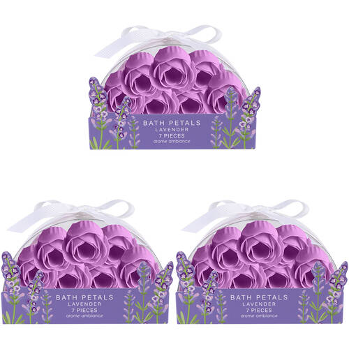 21pc Arome Ambiance Floral Garden Rosettes Soap Bath Petals - Lavender