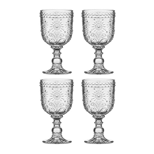 4PK Ladelle Sunflower 260ml/16.5cm Goblet Glass - Clear