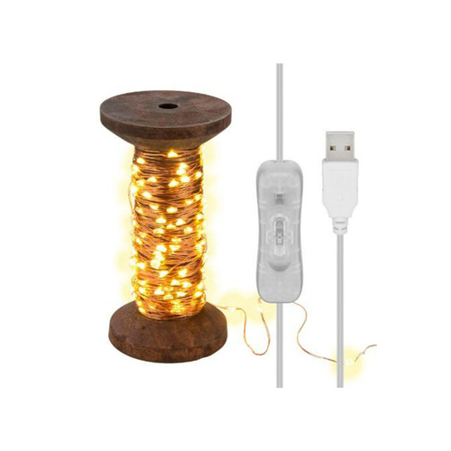 Goobay Warm White 15m LED Light Chain Yarn Bobbin - Large