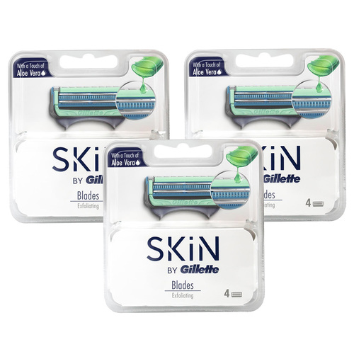 12pc Skin By Gillette Exfoliating Blade Refill Cartridges