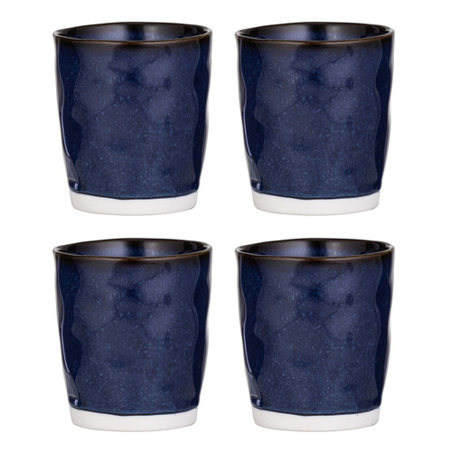 4PK Ladelle Halo Porcelain 9cm/350ml Tumbler - Midnight