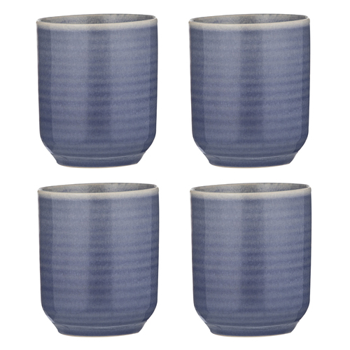 4PK Ladelle Melange Cornflower Stoneware 390ml/10cm Tumbler - Blue