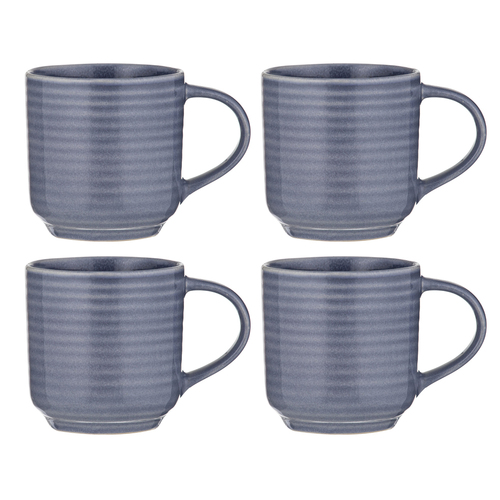 4PK Ladelle Melange Cornflower Stoneware 13cm/380ml Mug - Blue