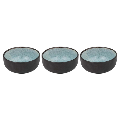 3PK Ladelle Fusion Stoneware 10cm Dip Bowl Round - Teal