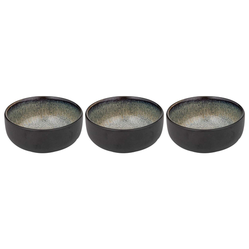 3PK Ladelle Fusion Stoneware 10cm Dip Bowl Round - Mocha