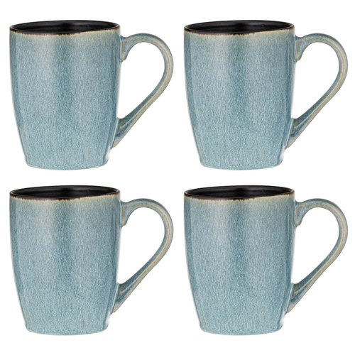 4PK Ladelle Fusion Stoneware 10.5cm/390ml Mug - Teal