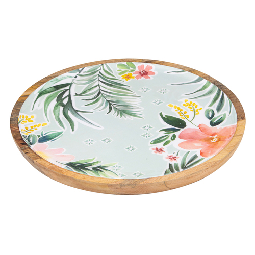 Ladelle Chelsea Premium Mango Round Wood Serving Platter