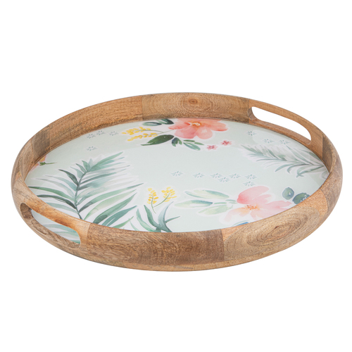 Ladelle Chelsea Premium Mango Round Wood Serving Tray