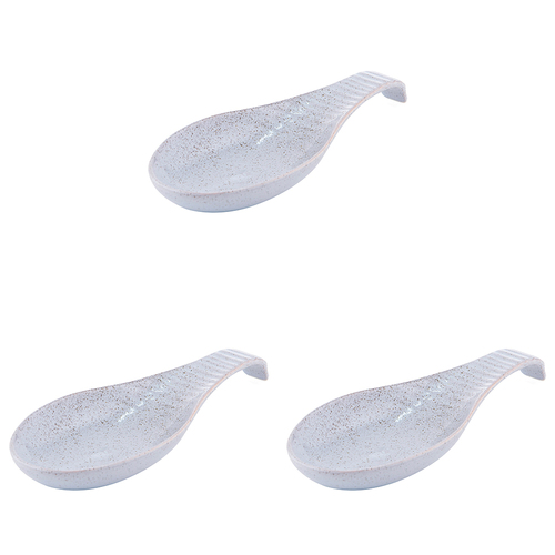 3PK Ladelle Artisan Premium Porcelain Serving Spoon Rest - Blue