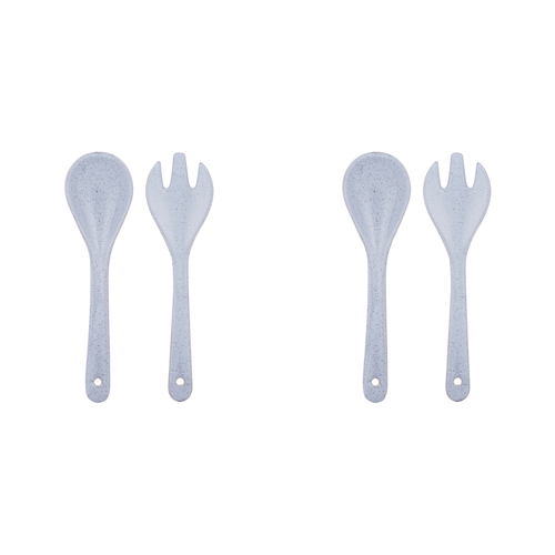 2x 2pc Ladelle Artisan Salad Servers Spoon/Fork Kitchen Utensil Set - Blue