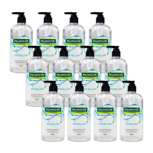 12PK Palmolive 500ml Hand Wash Micellar Infused w/ Rose Water