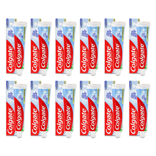 12PK Colgate 165g Fluoride Toothpaste Tube Blue Minty Gel