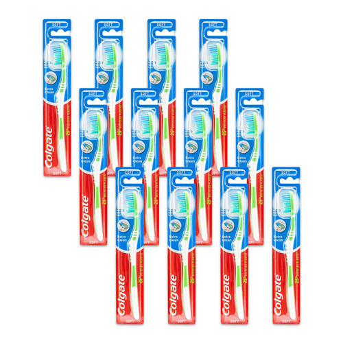 12PK Colgate Toothbrush Extra Clean Soft Bristles Dental Care