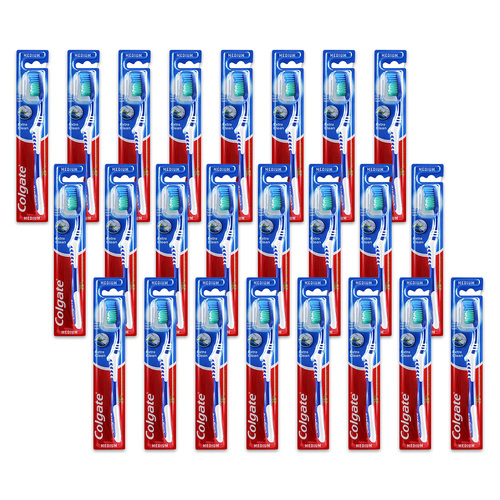 24PK Colgate Toothbrush Extra Clean Medium Bristles Dental Care