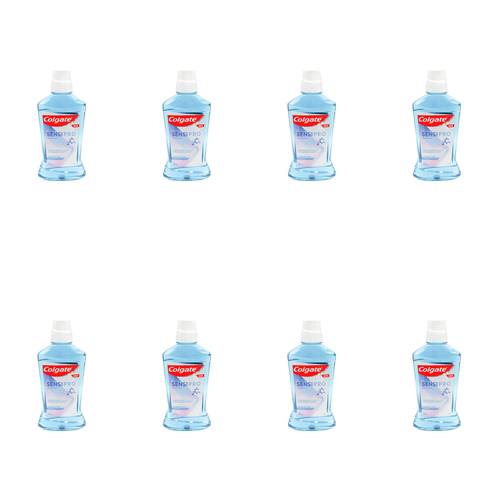 8PK Colgate 500ml Sensipro Mouthwash Mild Mint For Sensitive Mouth