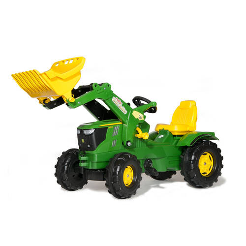 John Deere 6210R Ride-On Tractor Toy with Loader