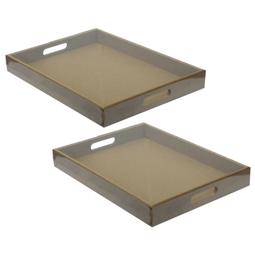 2PK Boyle Craftwood MDF Serving Craft Tea Tray 30x40cm