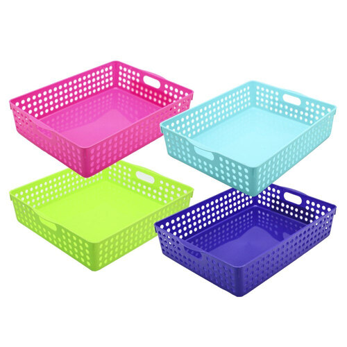 4PK Boxsweden Mode Neon Basket 35X25.5X7.5cm Assorted