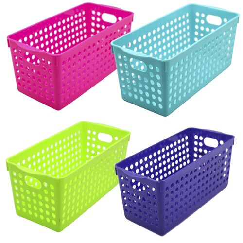 4PK Boxsweden Mode Neon Basket 29X13X12cm Assorted