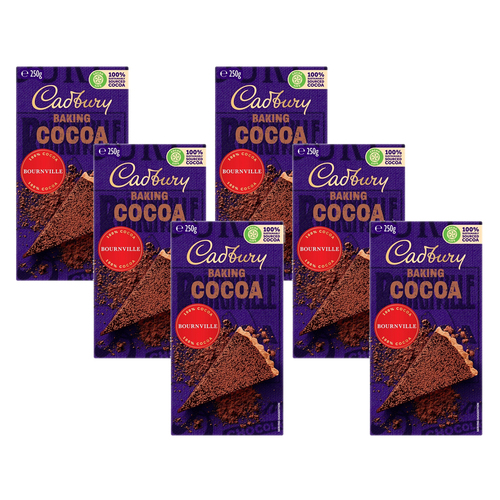 6pc Cadbury Bournville Cocoa 250g Cooking Chocolate