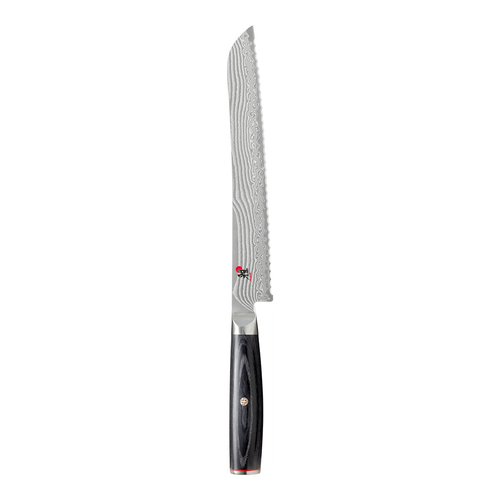 Miyabi 5000FCD 24cm Steel Serrated Bread Knife - Black