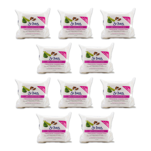 350pc St Ives Gentle Facial Cleansing Wipes For Dry & Sensitive Skin