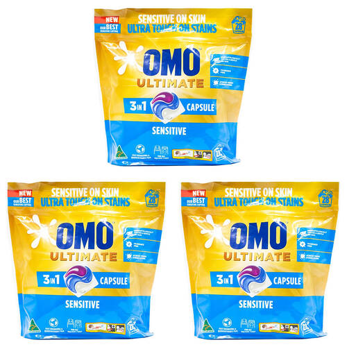 84pc Omo Ultimate Sensitive 3in1 Laundry Detergent Capsules