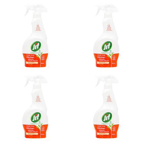 4PK Jif Power & Shine All Purpose Kitchen Spray Grease Cleaner 500ml