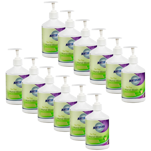 12PK Northfork 500ml Liquid Hand Wash w/ Tea Tree Oil