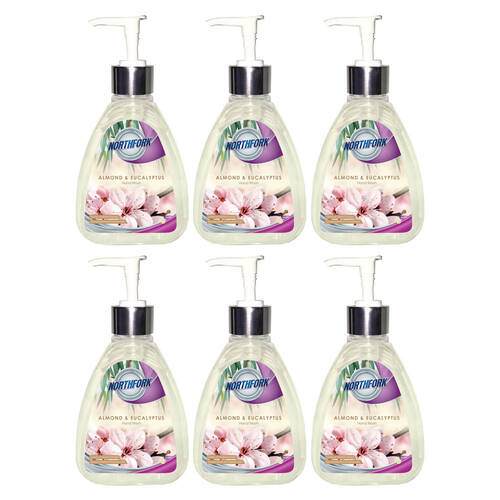 6PK Northfork 250ml Hand Wash Almond & Eucalyptus