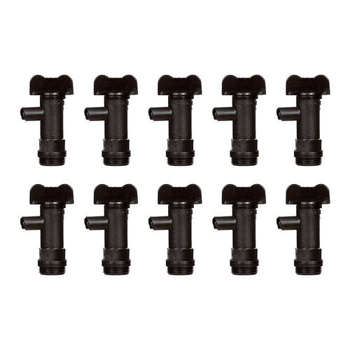 10PK Northfork Drum Tap/Cap For 15L Water Dispensers Black