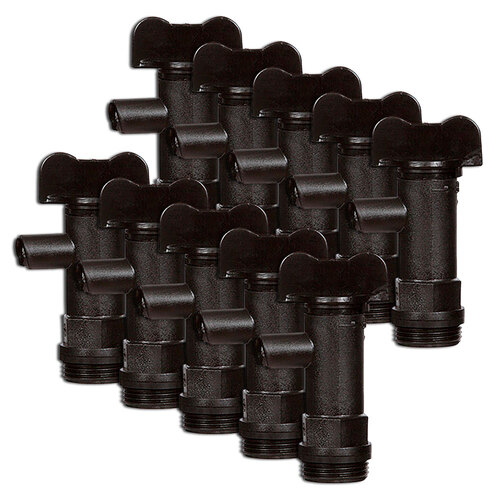 10PK Northfork Drum Tap/Cap For 15L Water Dispensers - Black