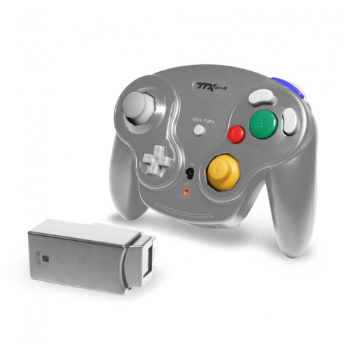 NGC Gamecube Wireless Wavedash 2.4GHZ Controller Silver