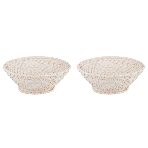 2PK Ladelle Whitehaven Woven Round Porcelain Taper Bowl