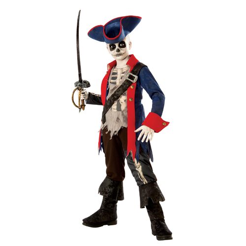 Rubies Captain Bones Pirate Kids Boys Dress Up Costume - Size L