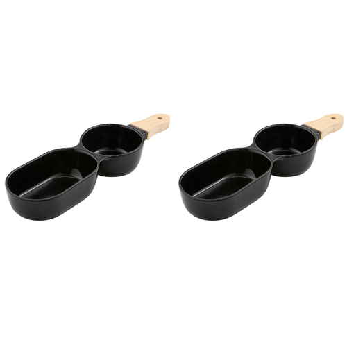 2PK Ladelle Alto Serve & Share 2 Part 34.5x9.5cm Serve Stick - Black