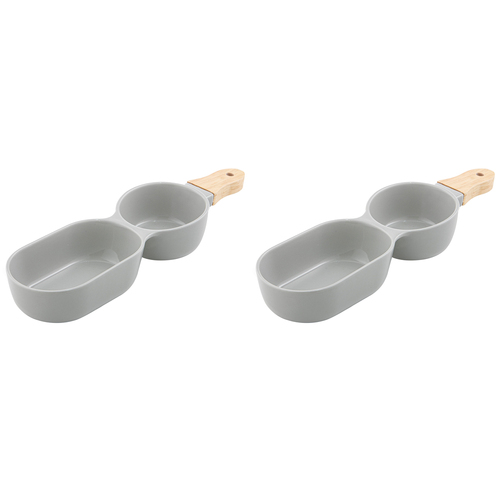 2PK Ladelle Alto Serve & Share 2 Part 34.5x9.5cm Serve Stick - Grey