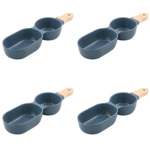 4PK Ladelle Alto Serve & Share 2 Part 34.5x9.5cm Serve Stick - Blue